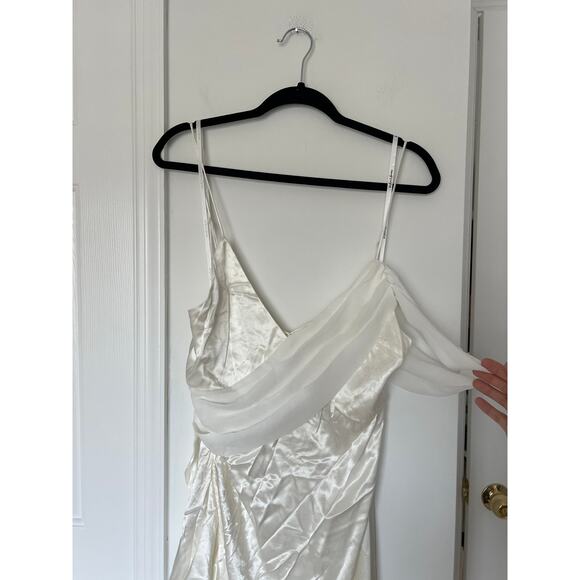 NWT For Love & Lemons James Asymmetrical White Gown Dress $468 MSRP - Picture 4 of 10